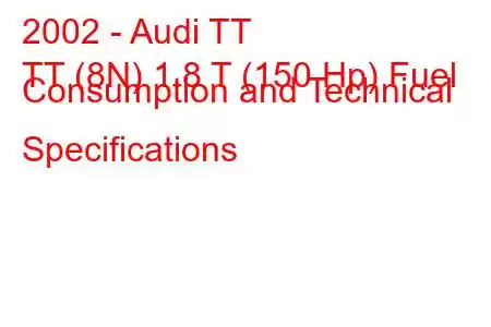 2002 - Audi TT
TT (8N) 1.8 T (150 Hp) Fuel Consumption and Technical Specifications