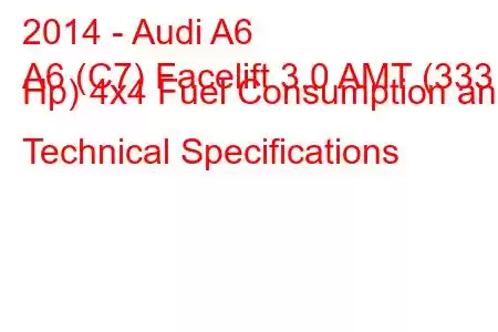 2014 - Audi A6
A6 (C7) Facelift 3.0 AMT (333 Hp) 4x4 Fuel Consumption and Technical Specifications