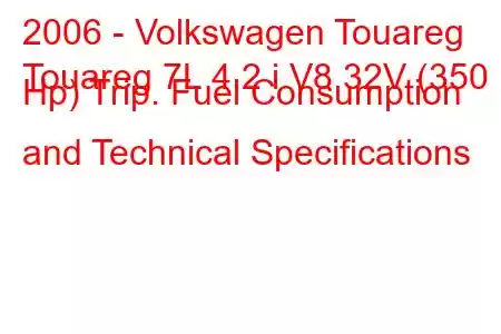 2006 - Volkswagen Touareg
Touareg 7L 4.2 i V8 32V (350 Hp) Trip. Fuel Consumption and Technical Specifications