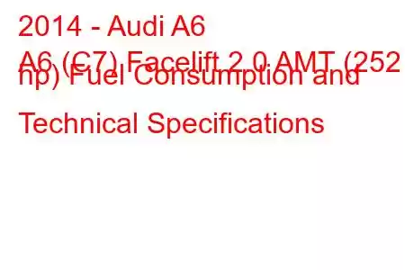 2014 - Audi A6
A6 (C7) Facelift 2.0 AMT (252 hp) Fuel Consumption and Technical Specifications