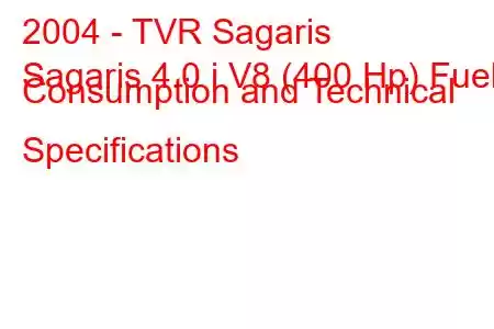 2004 - TVR Sagaris
Sagaris 4.0 i V8 (400 Hp) Fuel Consumption and Technical Specifications