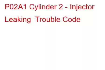 P02A1 Cylinder 2 - Injector Leaking Trouble Code