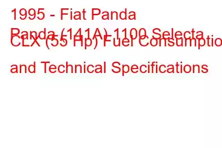 1995 - Fiat Panda
Panda (141A) 1100 Selecta CLX (55 Hp) Fuel Consumption and Technical Specifications