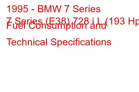 1995 - BMW 7 Series
7 Series (E38) 728 i L (193 Hp) Fuel Consumption and Technical Specifications