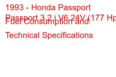 1993 - Honda Passport
Passport 3.2 i V6 24V (177 Hp) Fuel Consumption and Technical Specifications