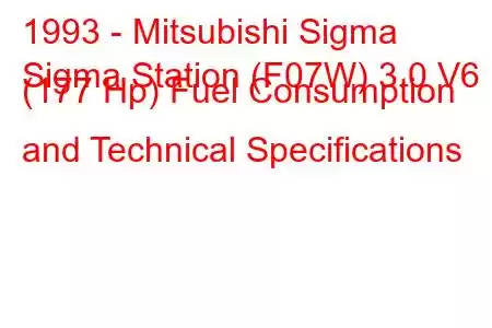 1993 - Mitsubishi Sigma
Sigma Station (F07W) 3.0 V6 (177 Hp) Fuel Consumption and Technical Specifications