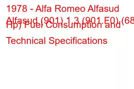 1978 - Alfa Romeo Alfasud
Alfasud (901) 1.3 (901.F0) (68 Hp) Fuel Consumption and Technical Specifications