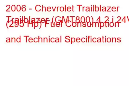 2006 - Chevrolet Trailblazer
Trailblazer (GMT800) 4.2 i 24V (295 Hp) Fuel Consumption and Technical Specifications